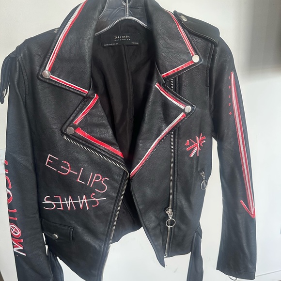 ZARA leather jacket ! Adorable just doesn’t get worn enough :( - Picture 2 of 4